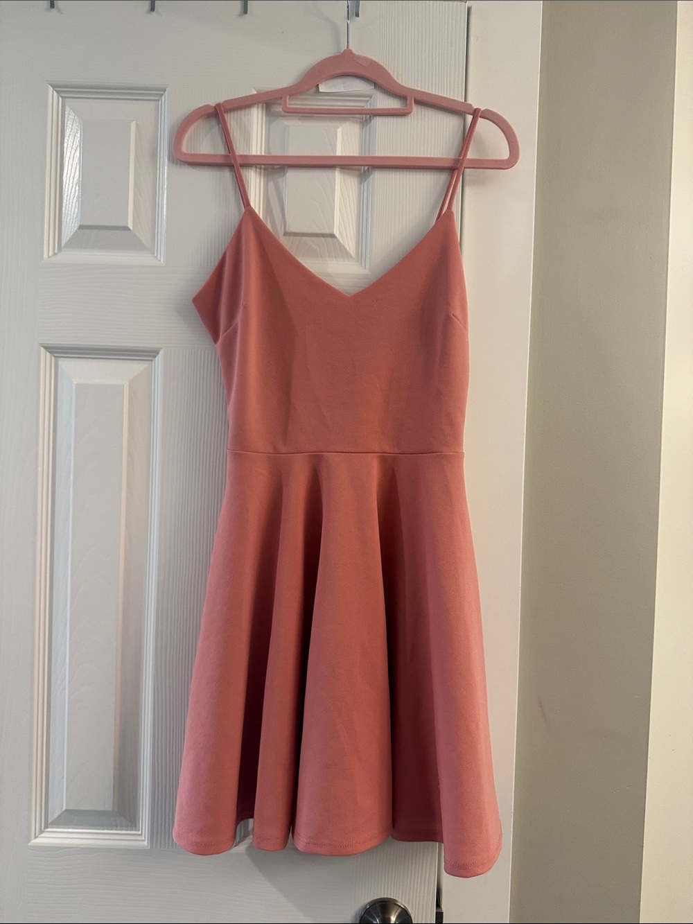 Windsor Dusty Rose Spaghetti-Strap Skater Dress